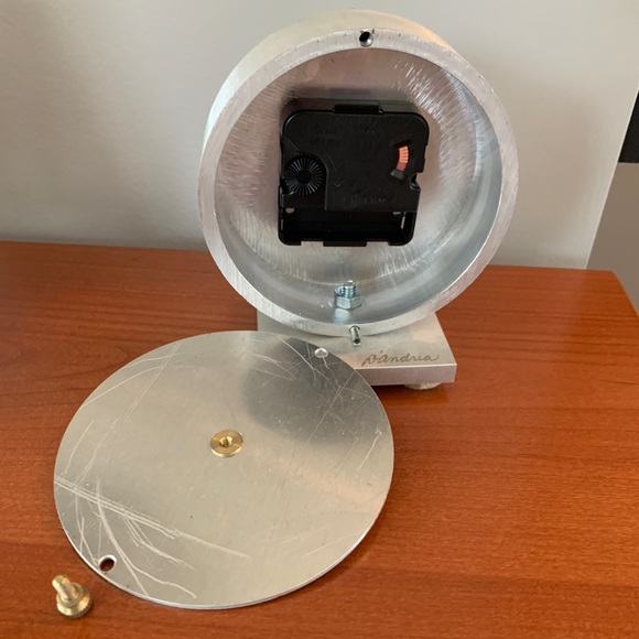 Brushed Steel Clock - Artist-made - Picture 4 of 6